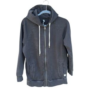 Vuori Restore Oversized Full Zip Hoodie Washed Gray Thick Cozy Pockets Hood XS